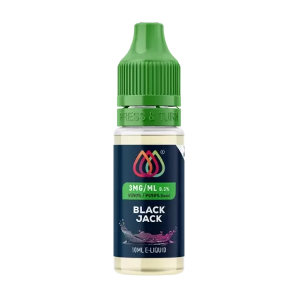 Black Jack E-Liquid by Aquavape - 10ml - 12mg - Vape Product (8EB4CF)