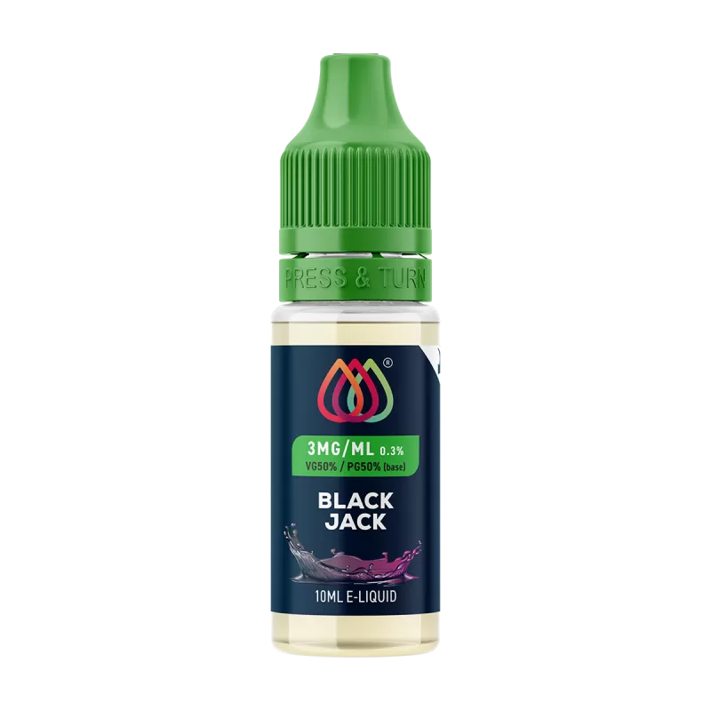 Black Jack E-Liquid by Aquavape - 10ml - 12mg - Vape Product (8EB4CF)