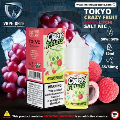 Tokyo Crazy Fruits Grape Litchi Saltnic 30ml - 20 mg - 30 ml