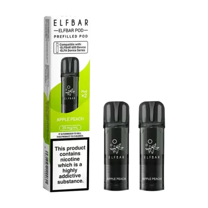 Apple Peach Elfbar 600 Pods - Vapeshop Co
