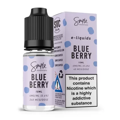 Blueberry E-Liquid by Simple Essentials - Nicotine Strength#3mg>6mg>12mg