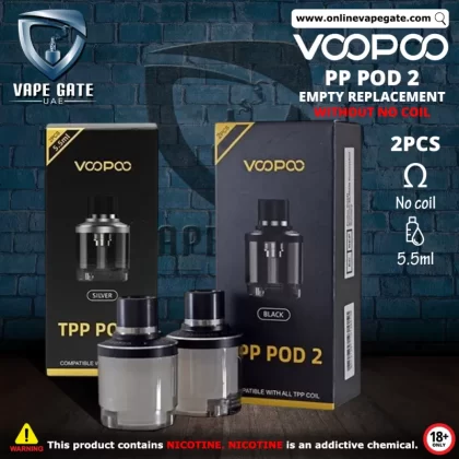 VOOPOO TPP POD 2 EMPTY REPLACEMENT POD - Black