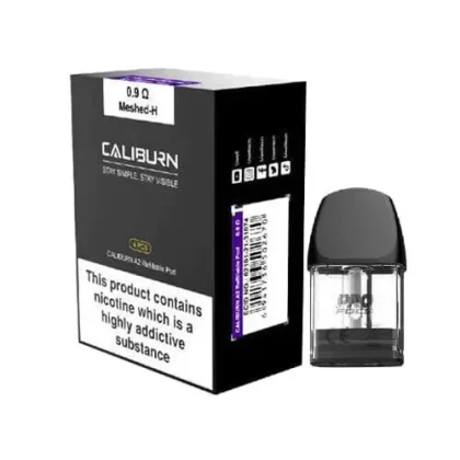 Uwell Caliburn A2 Pods - 4 Pack; 0.9 Ohm UN2 Meshed-H, 1.2 Ohm UN2 Meshed-H (2D2918)