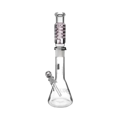 Pure Glass Zero | Freezable Coil Beaker Bong | Pink - Vape Store