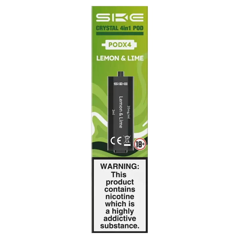 SKE Crystal 4 in 1 Pods – Lemon & Lime (5 or 10 Packs)