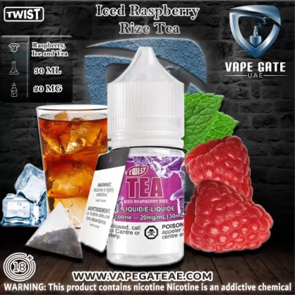 Iced Raspberry Rize 30ml Salt by Twist Tea PGVG - 20 mg / 30 ml