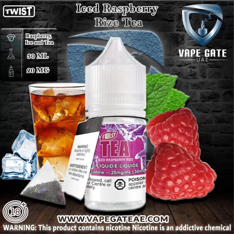 Iced Raspberry Rize 30ml Salt by Twist Tea PGVG - 20 mg / 30 ml