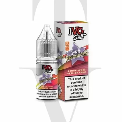 IVG BAR FAVOURITES LEMON PEACH PASSIONFRUIT NIC SALT E-LIQUID
