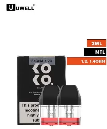 Uwell Caliburn & KOKO Replacement Pods - 1.20 ohm, 1.4 ohm