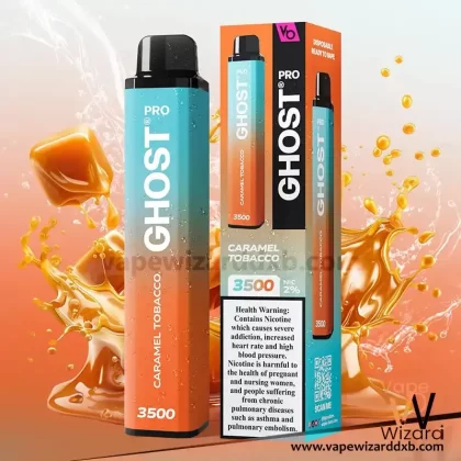 Vape Ghost Pro 3500 Caramel Tobacco in UAE - Vapewizarddxb