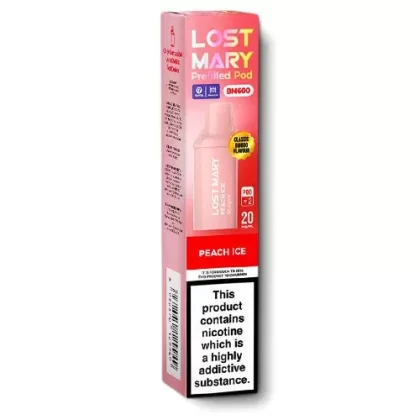 Peach Ice BM600 Prefilled Pods by Lost Mary