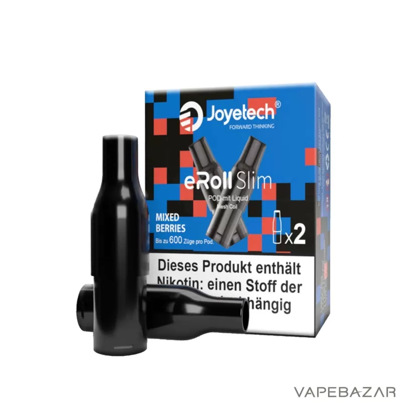Joyetech eRoll Slim Prefilled Pod – Mixed Berries (2er Pack) - Joyetech / 20mg/ml / 2ml / ca. 600 / Glycerin / Aromen / Propylenglykol / Nikotin / Nein / Himbeere / Brombeere / Blaubeere / Beeren Mix - Image 3