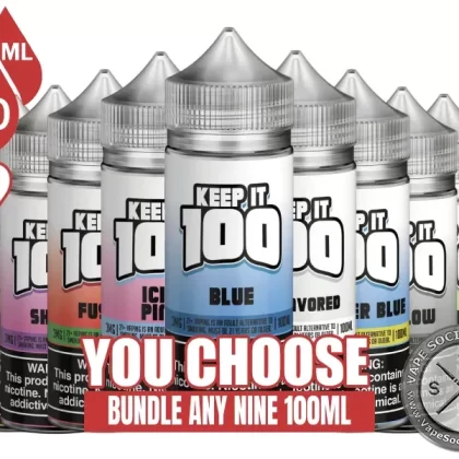 Keep It 100 Vape Juice Bundle 9x100ml (900ml)