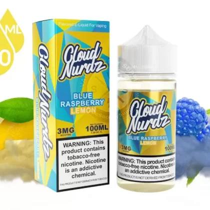 Blue Raspberry Lemon by Cloud Nurdz 100ml - Vape Product, Vape Product (B0D875)