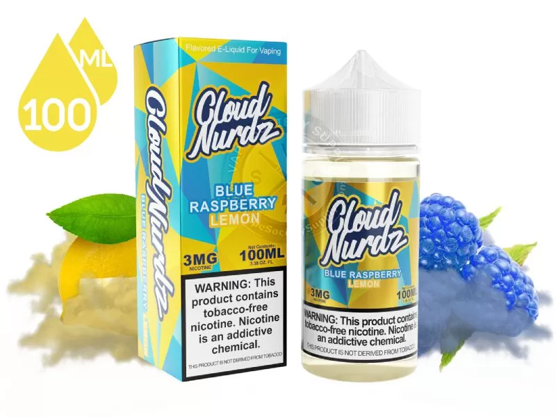 Blue Raspberry Lemon by Cloud Nurdz 100ml - Vape Product, Vape Product (B0D875)