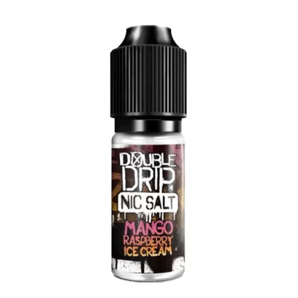 Double Drip Mango Raspberry Ice Cream Nic Salt Vape Juice - 10 Pack - Strength 10mg