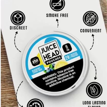 Juice Head Pouches 5pk - Peach Pineapple Mint / 12mg - Skullvaping