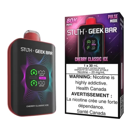 STLTH X Geek Bar Disposable Vape Device – Cherry Classic Ice - Nicotine Strength#20mg/ml