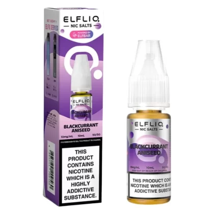 Blackcurrant Aniseed Nic Salt E-Liquid by Elf Bar Elfliq (10ml) - 20mg