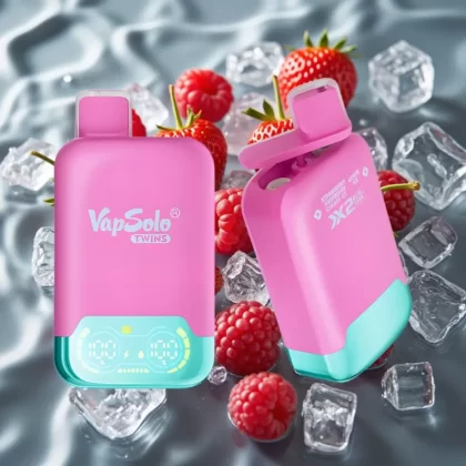 Vapsolo Twins 20000 Puffs 40ml Disposable Vape – Strawberry Raspberry Cherry Ice & Grape Ice, Dual Tank, Type-C - Bangvapeaustralia