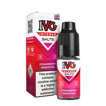 IVG Intense Strawberry Sensation Saltnic Vape Juice - Strength