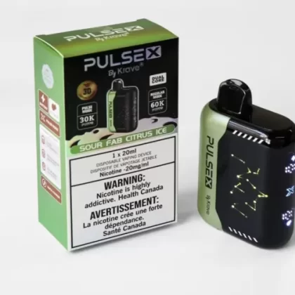 Pulse X Disposable Vape – Krave – 60K Puffs – Sour Fab Citrus Ice - Ecigdepot