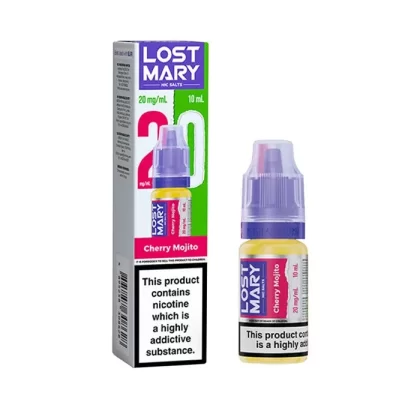 Cherry Mojito Nic Salt E-Liquid by Lost Mary - 10mg – Medium Strength, 20mg – High Strength