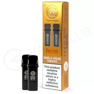 Vanilla Cream Tobacco Gold Bar Reload Prefilled Pod