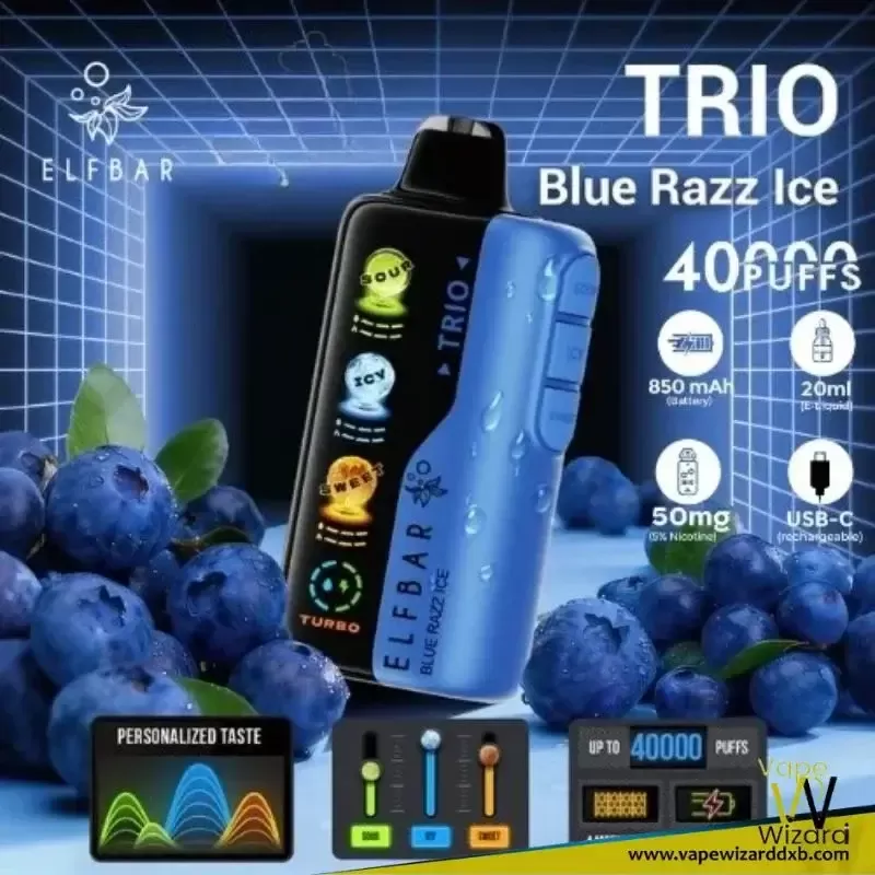 Elfbar Trio 40000 Puffs 50mg Nicotine 4 Mesh Coil Disposable Vape - Vapewizarddxb - Image 2