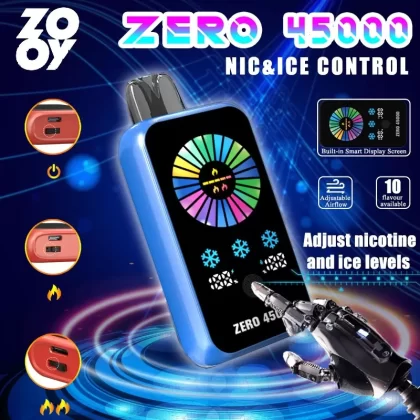 ZOOY ZERO 45000 45K Puffs Adjustable Nicotine LED Display Disposable Vape - Vapeq10