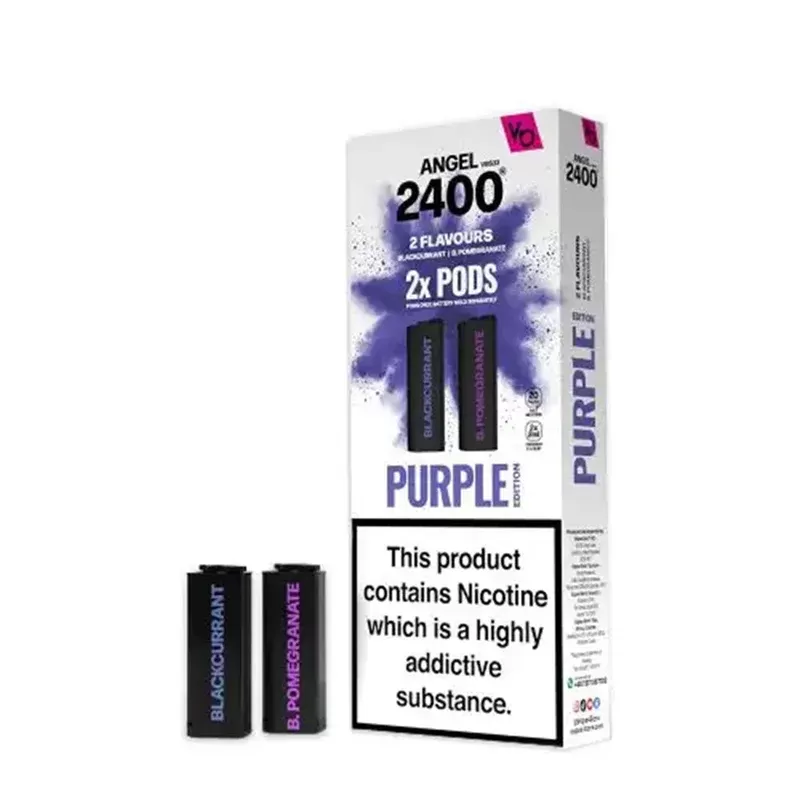 Vapes Bars Angel 2400 Purple Edition Prefilled Pods (2 Pack) - Strength#20mg (05458E) (05458E)