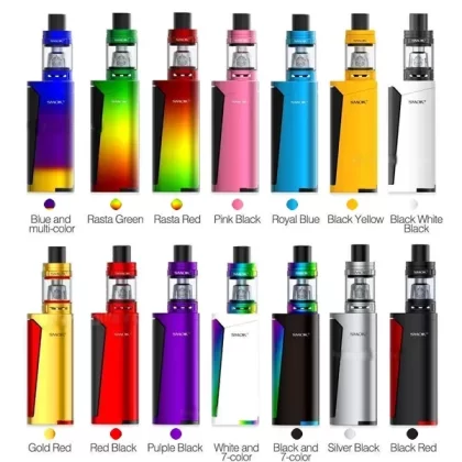 SMOK PRIV V8 VAPE KIT - Colour#Gold / Red>Silver / Black>Red / Black>White / Black>Royal Blue / Black>Black / Rainbow>Black / Red