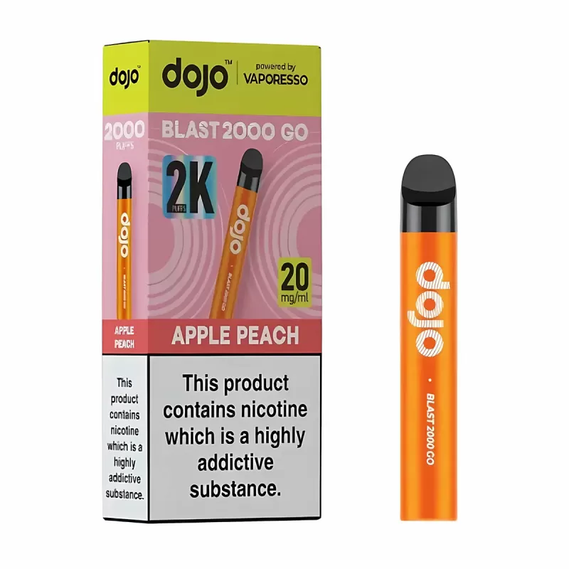 Vaporesso Dojo Blast 2000 Go Prefilled Pod Kit - Raspberry Lime - Vapourdeal Co - Image 2
