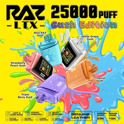 RAZ LTX 25K "Gush Edition" Puff Disposable Device – 25000 Puffs - Tropical Gush