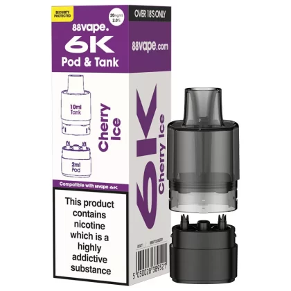 88Vape 6K Cherry Ice Refill Pack - 20mg (2%)