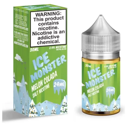 Ice Monster Salt Nic Premium E-Liquid 30ml - Melon Colada / 24mg