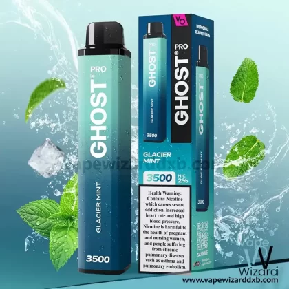 Vapes Bars Ghost Pro 3500 Puffs Glacier Mint 20mg