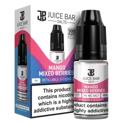 Mango Mixed Berries 5x 10ml Nic Salt Juice Bar 5000 E Liquid