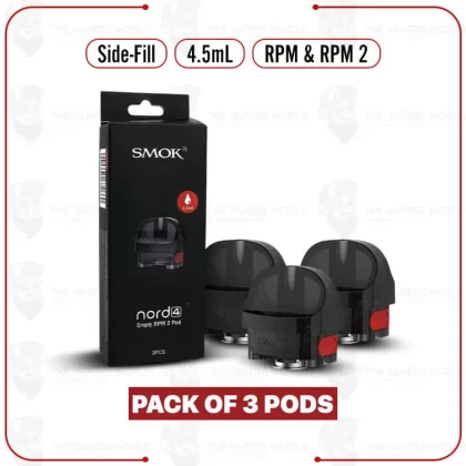 SMOK NORD 4 Empty Replacement Pod Cartridge – 3PK - RPM 2 POD, RPM POD (62766D)