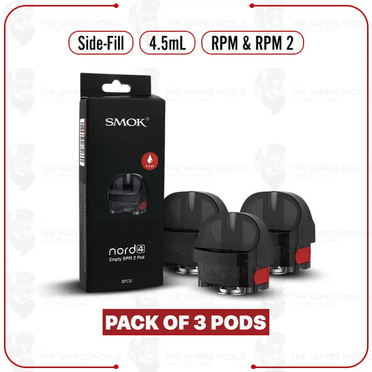 SMOK NORD 4 Empty Replacement Pod Cartridge – 3PK - RPM 2 POD, RPM POD (62766D)