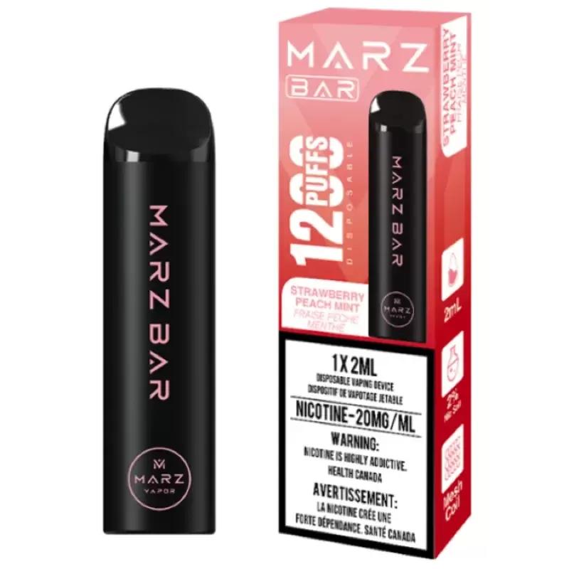 Marz Bar – Disposable Vape – 0 Nicotine – Strawberry Peach Mint