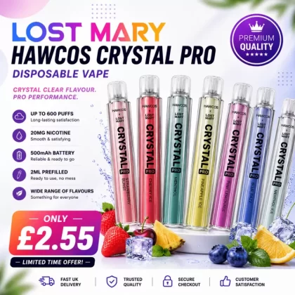 Lost Mary HAWCOS Crystal Pro 20mg – 600 Puffs - Vapestorm Co