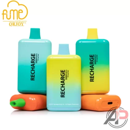 Fume Recharge 5000 Puffs Disposable Vape Device - Apple Watermelon, Black Ice