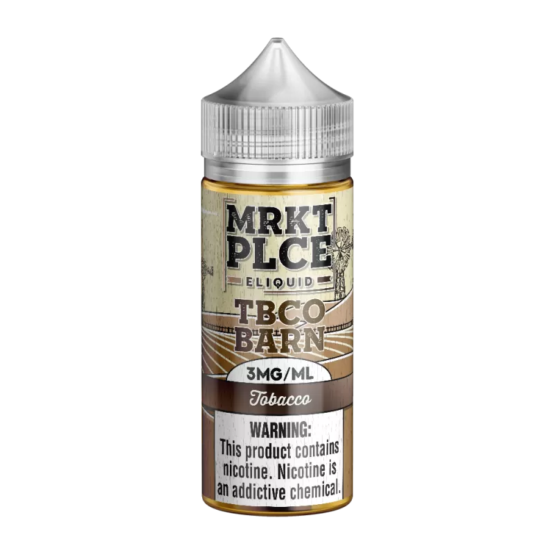 MRKTPLCE - “TBCO BARN” Tobacco - 100ML E-Liquid - 6MG