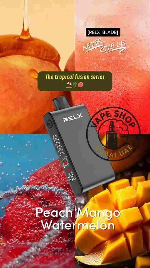 Relx blade 50000 puffs 50mg nicotine Buy in Dubai - Vape Product, BOX OF 10 PCS; Cappuccino, Cola Ice - Image 3