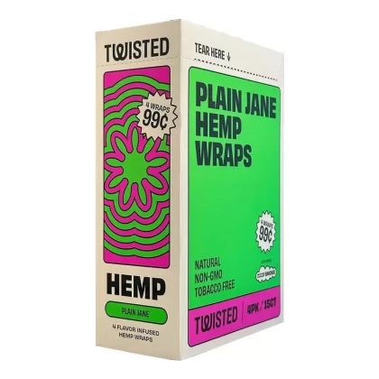 Twisted Hemp Plain Jane Wraps - Product#Natural~Packaging#15 Packs of 4