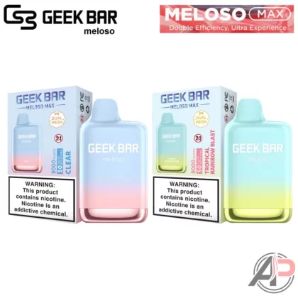 Geek Bar Meloso Max 9000 Puff Disposable Vape Device - Apple Sunrise, Berry Trio Ice