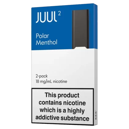 JUUL2 Polar Menthol (Pack of 2) - 9mg - Vape Product (C3E5EF)