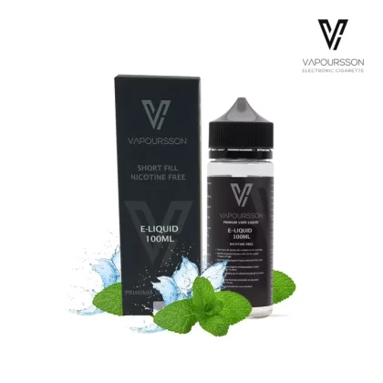 Vapoursson e-Liquid – Strong Mint 0mg 100ml Shortfill | Cigee