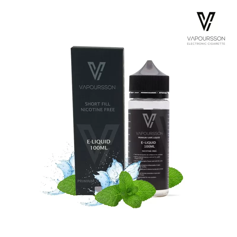 Vapoursson e-Liquid – Strong Mint 0mg 100ml Shortfill | Cigee